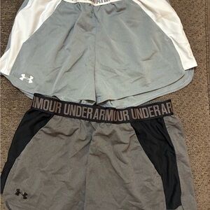 Under Armour Gray and Black Performance Shorts